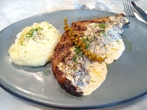 Lemon Pepper "Steak" at Willow Vegan Bistro in New York City
