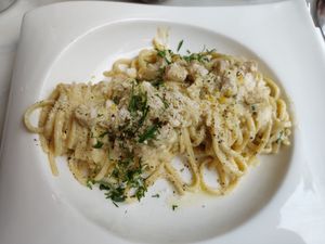 Cacio e pepe at Willow Vegan Bistro in New York City