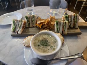 BLT with Clam Chowder   at Willow Vegan Bistro in New York City