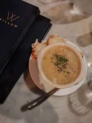 New England 'Clam' Chowder was delicious at Willow Vegan Bistro in New York City