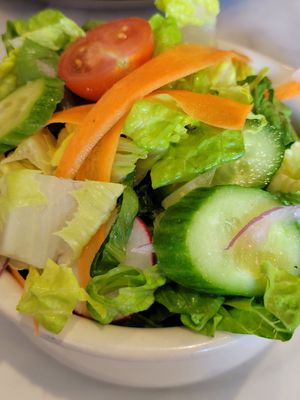Side house salad at Willow Vegan Bistro in New York City