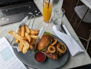 BBQ burger at Willow Vegan Bistro in New York City
