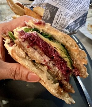 Chicken sandwich   at Willow Vegan Bistro in New York City