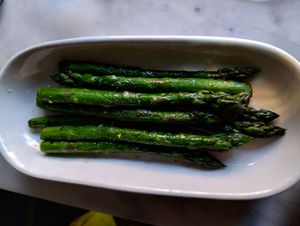 Delicious asparagus side at Willow Vegan Bistro in New York City
