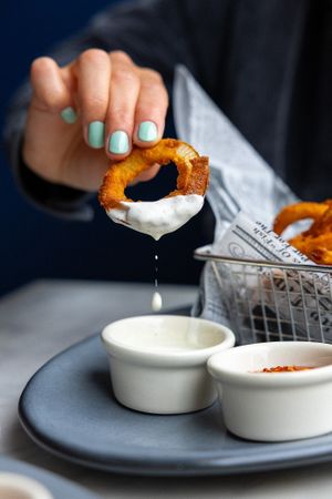 Onion Rings at Willow Vegan Bistro in New York City