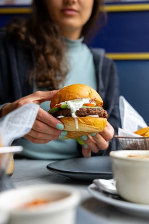 Lamb Burger at Willow Vegan Bistro in New York City