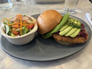 Fried Chicken Sandwich  at Willow Vegan Bistro in New York City