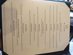 Menu   at Willow Vegan Bistro in New York City
