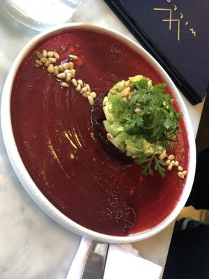 Beet avocado   at Willow Vegan Bistro in New York City