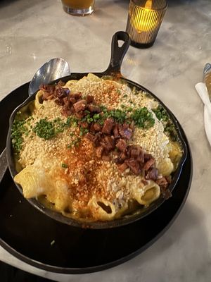 Vegan truffle Mac and cheese   at Willow Vegan Bistro in New York City