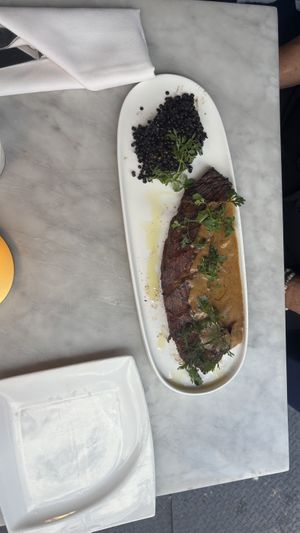 Flank steak  at Willow Vegan Bistro in New York City