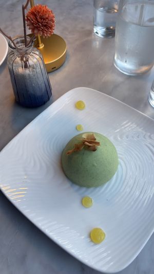 Pandan cake  at Willow Vegan Bistro in New York City
