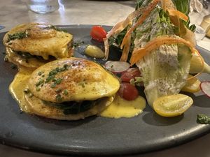 Eggs florentine   at Willow Vegan Bistro in New York City