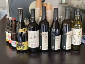 We are licensed and have a selection of organic wines, beers and non alcoholic drinks available!  at Mouza  in Bellingen