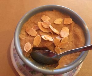 Peanut and date vegan cheesecake at Café Com Calma in Lisbon