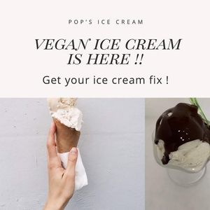 Promotion of their homemade vegan ice cream at Pops Ice Cream in Sebastian