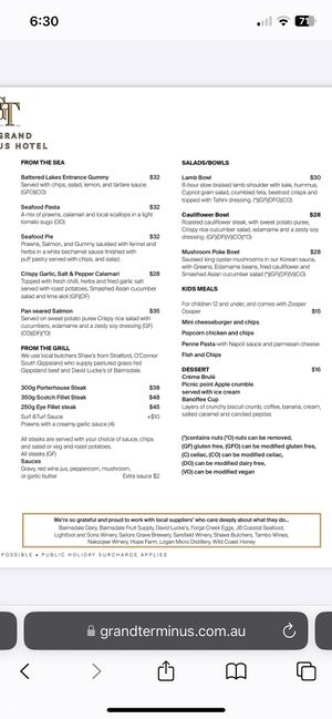   at The Grand Terminus Hotel in Bairnsdale