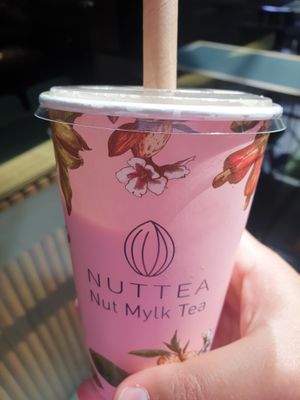 Nut mylk tea with brown sugar pearls at NUTTEA - La Trobe St in Melbourne