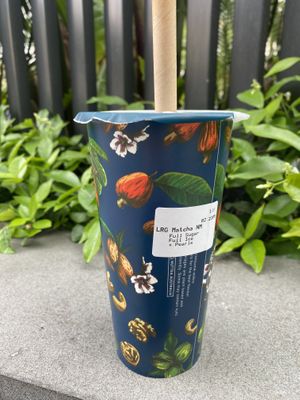 matcha mylk tea w/ tapioca pearls:)  at NUTTEA - La Trobe St in Melbourne