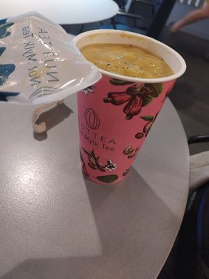 Mango smoothie at NUTTEA - La Trobe St in Melbourne