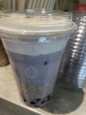 Taro mylk with nut cream  at NUTTEA - La Trobe St in Melbourne
