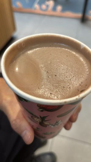 Hazelnut hot chocolate   at NUTTEA - La Trobe St in Melbourne
