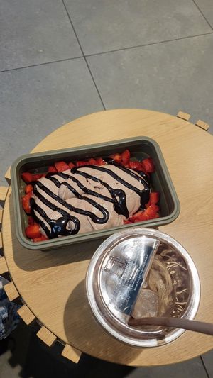 I am allowed to use my own container which is nice because I can reduce my environmental footprint. I washed the cup I used from last time and the staff allowed me to reuse it too at NUTTEA - La Trobe St in Melbourne