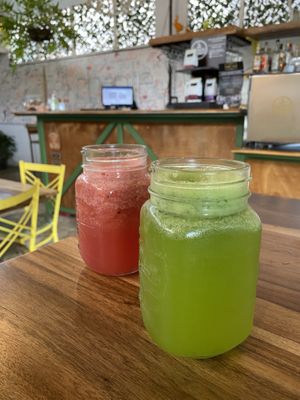 Basil & Lemon / Watermelon & Lemon lemonade   at El Chante Verde in La Fortuna