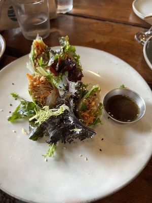 Spring rolls- really good. Had to order more!  at El Chante Verde in La Fortuna