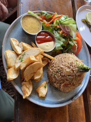 The Chinese rice with vegetables  at El Chante Verde in La Fortuna