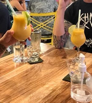 Yummy natural mango daiquiri   at El Chante Verde in La Fortuna