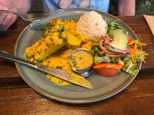 Esta crema fue muy rica de color y sabor  at El Chante Verde in La Fortuna