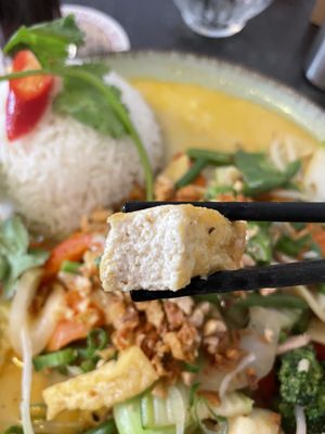 Tofu close-up  at Nam in Cologne