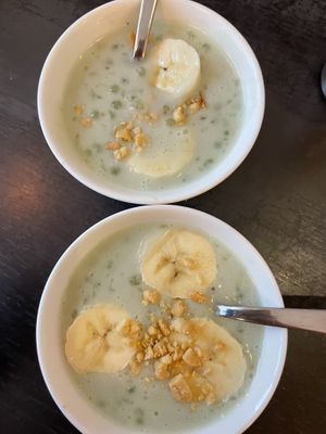 Dessert with pandan   at Nam in Cologne