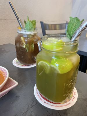 Homemade Ice tea (tra da xanh)  at Nam in Cologne