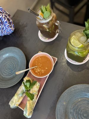 Starter and ice tea   at Nam in Cologne