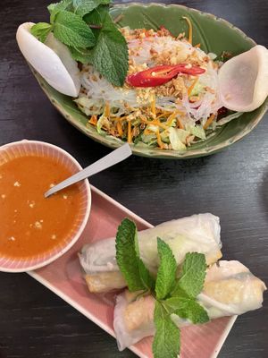 Sommerrollen und glasnudel Salat   at Nam in Cologne