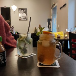 Tamarind lemonade, lime and mint lemonade at Nam in Cologne