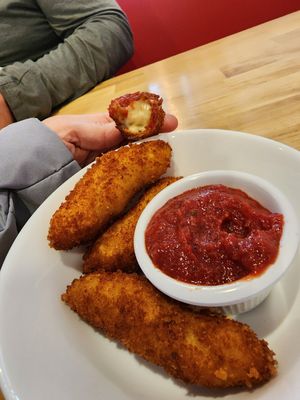 Vegan cheese sticks! at Spacecat V-stro in Ferndale