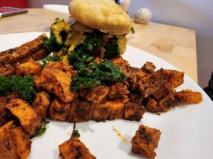 Breakfast bomb at Spacecat V-stro in Ferndale