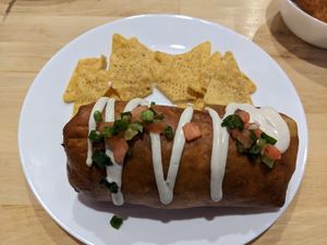 Breakfast Chimichanga (special) at Spacecat V-stro in Ferndale
