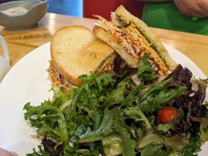 Spicy slawvacado sandwich (special) at Spacecat V-stro in Ferndale