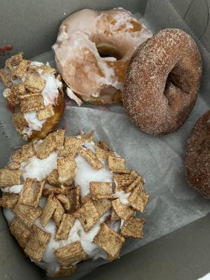 Cinnamon crunch and cinnamon sugar   at Donut Run in Washington