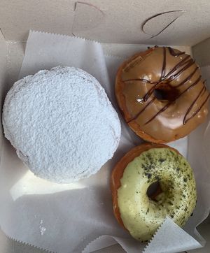 Jelly-filled, tiger stripe, and matcha donuts!  at Donut Run in Washington