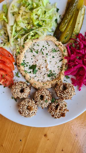Фалафель на тарелке  at Falafel&Hummus in Moscow