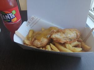Vegan fish and chips at Mr Chippy in York
