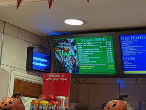 Vegan menu at Mr Chippy in York