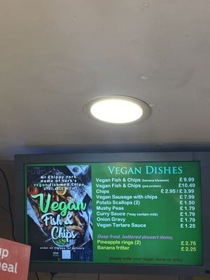 April 2023 menu   at Mr Chippy in York