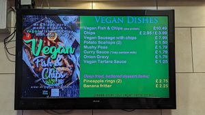 menu board at Mr Chippy in York