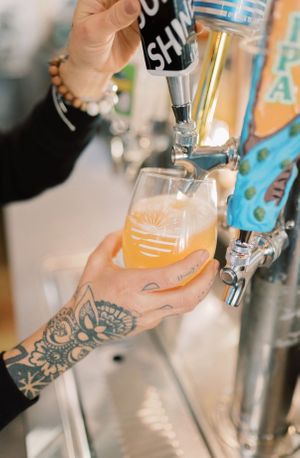 Vegan GF JuneShine Hard Kombucha and Upstart Kombucha at AquaSol Waterfront Eatery + Bar in Pagosa Springs